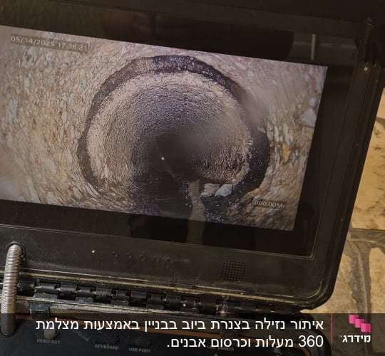 מסך מחשב נייד מציג צילום פנים צינור